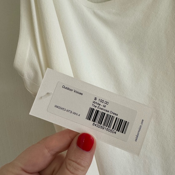 NWT Outdoor Voices Exercise Dress (OG TED) White size Medium - Picture 3 of 4